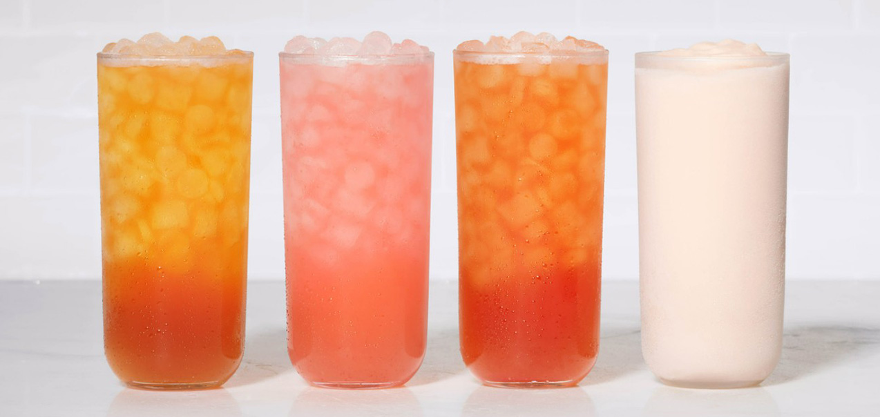Watermelon Mint Lemonade, Watermelon Mint Sunjoy®, Watermelon Mint Frosted Lemonade and Watermelon Mint Iced Tea.