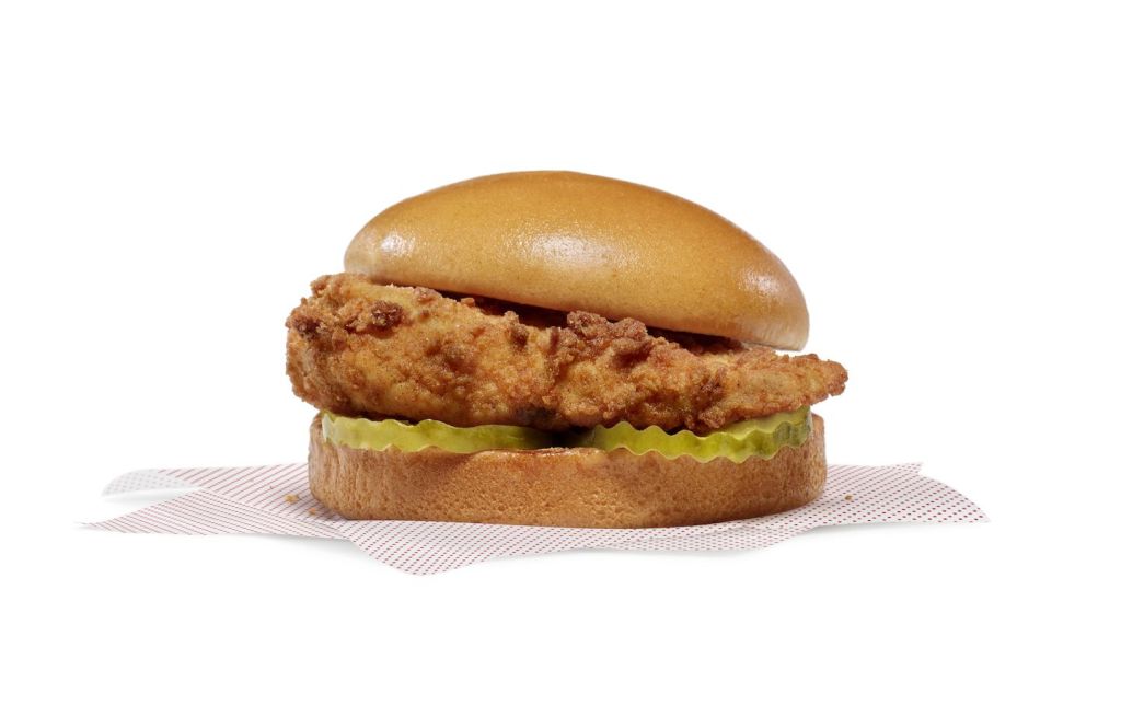 Chick-fil-A® Chicken Sandwich on a white background.