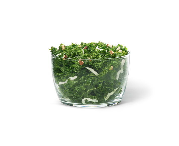 Our Kale Crunch Salad in a clear bowl