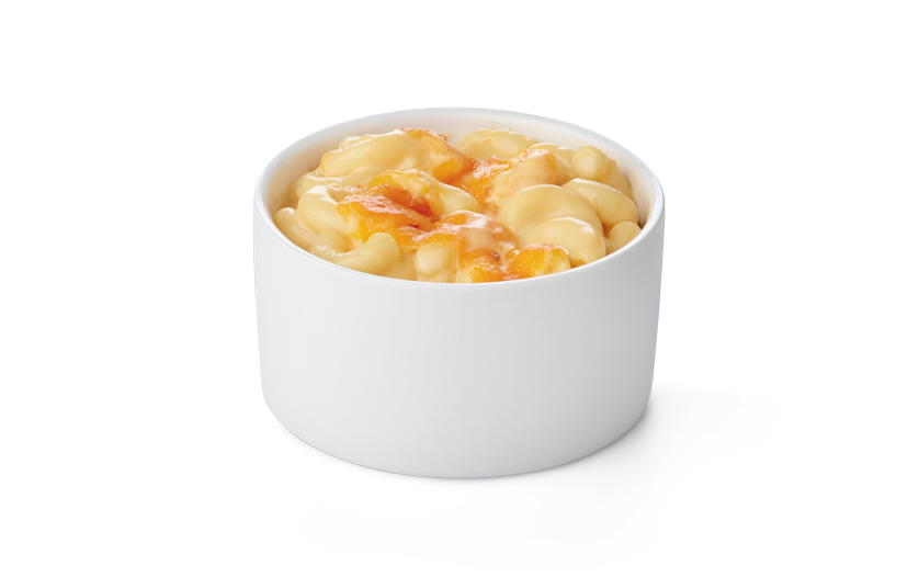 White ramekin of Mac & Cheese