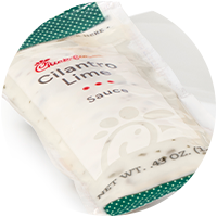 Cilantro Lime Sauce in a branded Chick-fil-a packet
