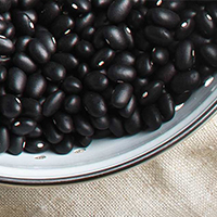 Closeup of black beans
