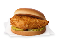 Chick-Fil-A Chicken Sandwich on white napkins