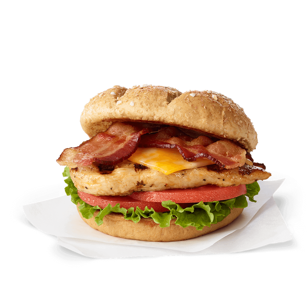 Chick-fil-A® Grilled Chicken Club Sandwich on white paper napkins