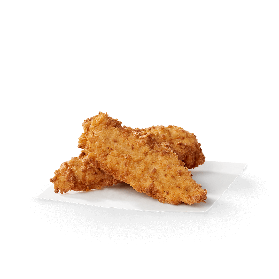 2 Chick-fil-A Chick-n-Strips® on a white napkin