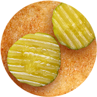 Closeup of Sweet and spicy pickles