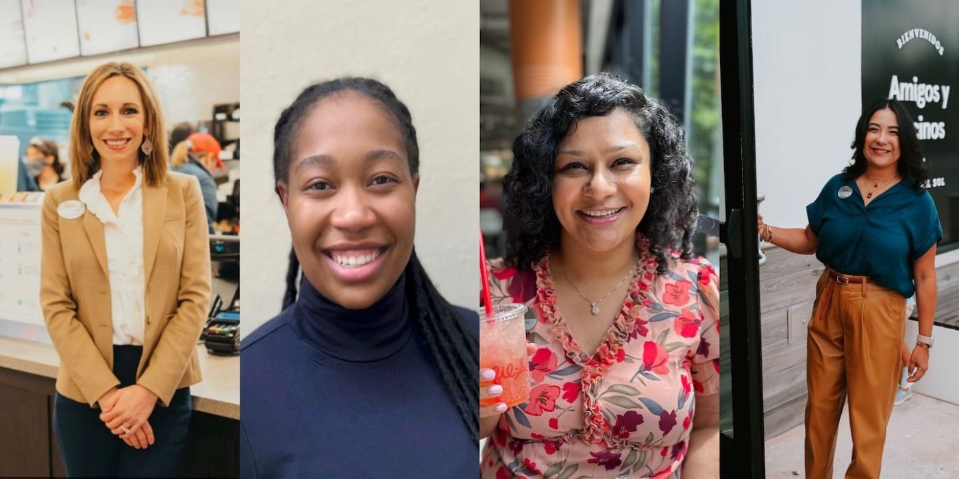 Local Owner-Operators — Ali Holzaepfel (Chick-fil-A Lewis Center; Lewis Center, Ohio), Brooke Smith (Chick-fil-A South Fulton Parkway; Atlanta, Georgia), Xiomara Gonzalez-Lopez (Chick-fil-A Plaza del Sol; Bayamón, Puerto Rico), and Ummara Sajid (Chick-fil-A Nassau Bay; Houston, Texas)