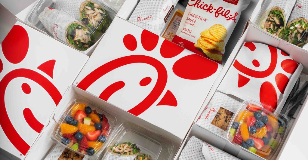 Various boxed meals in branded boxes