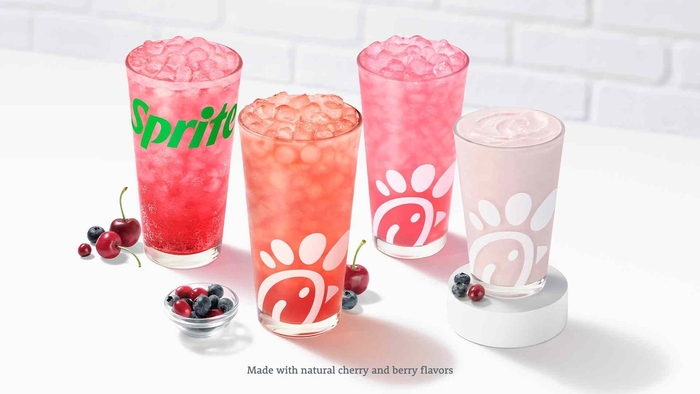 Cherry Berry & Sprite®, Cherry Berry Lemonade, Cherry Berry Sunjoy® and Cherry Berry Frosted Lemonade.