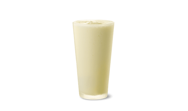 Frosted lemonade in a glass.