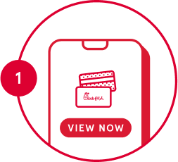 1. Promotional graphic showing cards and a "VIEW NOW" button.