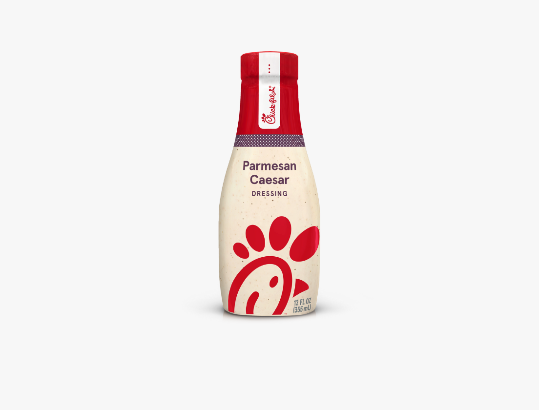 A bottle of Parmesan Caesar Dressing