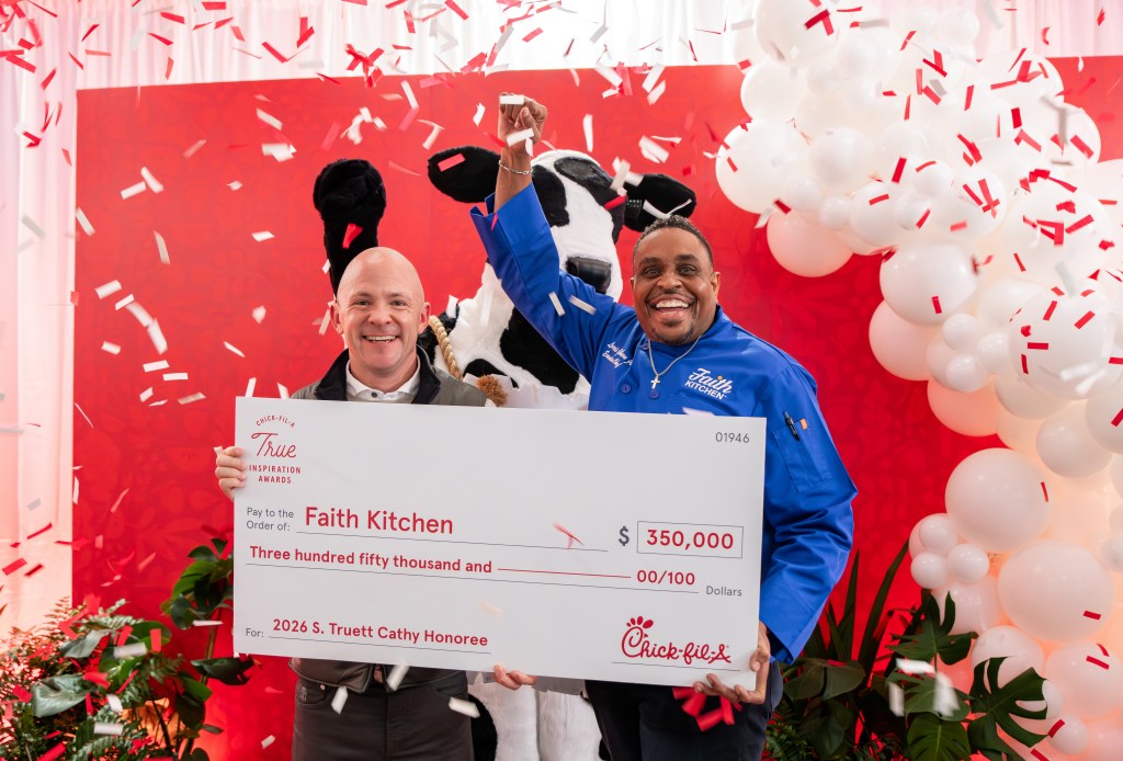 San Antonio, Tex. nonprofit Faith Kitchen was surprised with a $350,000 grant after being named the S. Truett Cathy Honoree for the 2026 True Inspiration Awards® program. The funding will support continued meal service and expand job training programs to help serve more than 5,000 individuals experiencing homelessness each year.