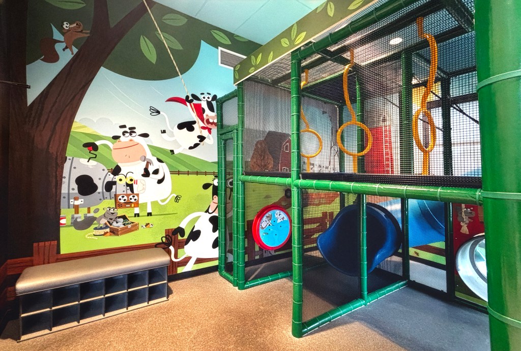 Refreshed Chick-fil-A Playground.