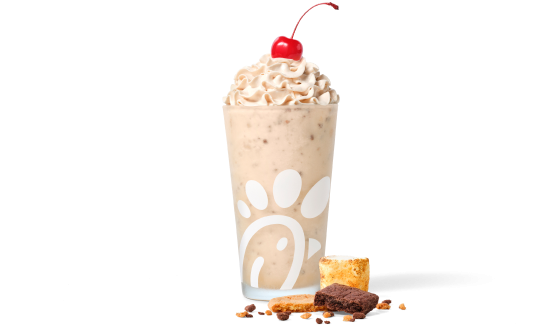 S’mores Frosted Coffee with toasted marshmallows and chocolate shortbread & graham cracker crumbles